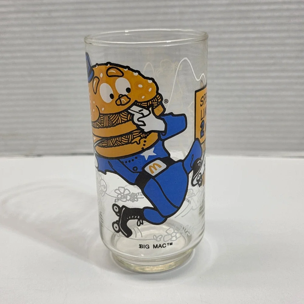 Vintage 1977 McDonald's McDonaldland Action Series‎ Officer Big Mac Glass Cup